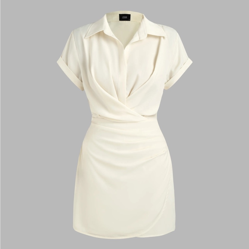 Off-White Wrap Dress
